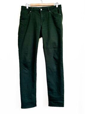 Stretchy Green Jeans by H&M Straight Leg Ankle length Size 10